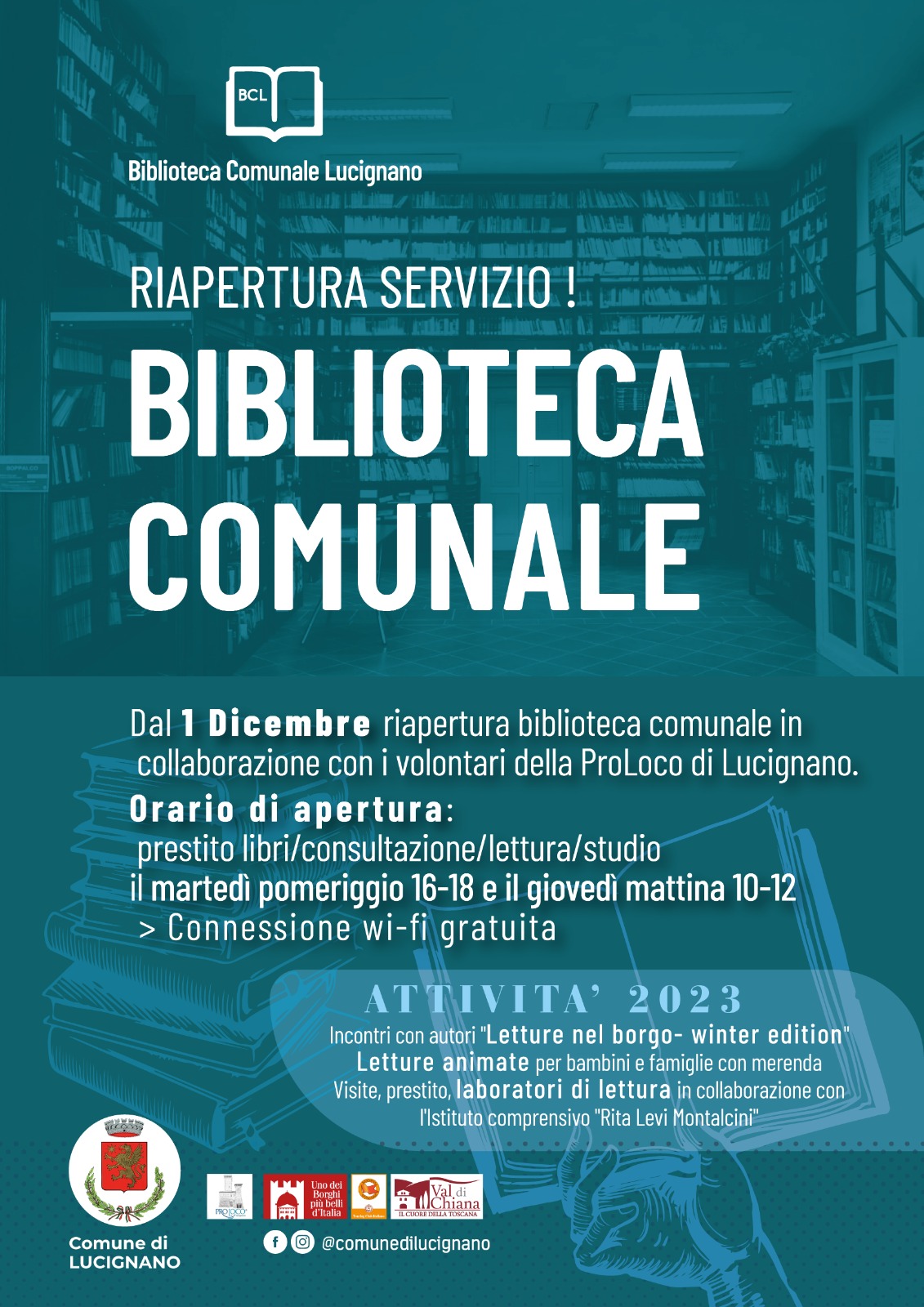 Riapertura Biblioteca comunale.